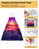 Seaside Beach Sunset Dusk Kitchen Cleaning Cloth Absorbent Hand Towel Household Dish Cloth Kitchen Towel