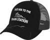 Ball Caps Męski Baseball Baseball Capacyble oddychająca siatka, regulowana czapka ciężarówki, zabierz go na dworzec kolejowy
