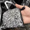Lucullan Two-sided Microfiber Wheel Detailer Wash Glove Car Pocket Car Super Accessories Soft Detailing Hair Long 1/2pcs Mi S3L5
