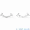 Toppklass Luxury Tifanccy Brand Designer Earring Smile Earrings Full Body S925 Sterling Silver Thick Plated 18k High Quality Designers Jewelry