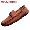 Chaussures décontractées Men Locs mocassins doux Mocasins Été automne véritable cuir vache en daim appartements manche en conduisant des hommes de la mode