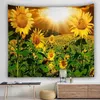 Tapisses suspendues maison Sunflower tapisserie mural chambre salon décoration décoration mur mur de plage feuilles de serviette r0411