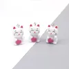 10pcs / pack mini câlin coeur mignon charmes de chat mignon pvc kawaii 3d Pendant animal pour bracelet de boucle d'oreille