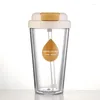 Mokken ins paar sippy cup dubbele rechte drink dual doel afgedichte lekbestendig draagbaar bijbehorende melkthee cadeau 320/420/520 ml