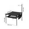 Camp Furniture Camping Aluminium Table en alliage extérieur pliage compact avec plage de poteau léger pour pique-nique RV