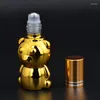 Bottiglie di stoccaggio 100 x 8 ml Cute oro/argento Orso UV Rollio