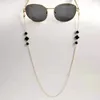 Eyeglasses Correios de vidros Biço de corrente Cristal Four Charm Stand Stand com óculos de sol Tampa do pescoço da mulher pendurada corda C240411