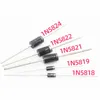 20 stcs gelijkrichterdiode 1N5408 1N5404 1N5401 1N5822 1N5818 UF5408 UF5402 6A10 10A10 DO-27 NIEUW ORIGINEEL