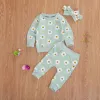 Hosen Mababy 018m Blume Neugeborene Kind Baby Kleidung Set Langarm Sweatshirts Tops Hosen Outfits Herbstkostüme