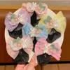 Hair Accessories Mesh Snood Spring Clip Lovely Colorful Bow Nets Invisible Princess Sequin Birthday Party