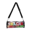 Cosmetic Bags Clear PVC Crossbody Sling Women Fashion Sewn On Patches Shoulder Bag Female Casual Versatile Candy Snack