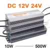 AC DC 12V 24V strömförsörjningstransformatorer 12 24 V Volt IP67 IP68 Utomhusvattentät 24V Driver 220V till 12V 10W 60W 100W 200W 500W