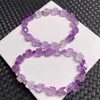 Bracelets de liaison 8 mm Amethyste à facette de sucre à sucre bracelet hommes femmes Reiki guérison brin bracele