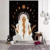 Wandteppiche Yoga Buddha Bohemian Tapestry Art Deco Decke Vorhang hängen bei Heimschlafzimmer Wohnzimmer Dekoration