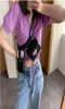 Kvinnor i midjepåsar pu läder mini fanny pack multifunktionell rese lady bröst bälte väska hip hop bum väska kvinnliga telefon pursar small2933145