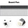 20PC Black Marker Pens Magnetic Whiteboard Dry Erase Pens Built InErasers Cap For Office Classroom Writing Supplies