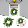 装飾的な花のクリスマスリアル見た目人工緑の花輪フェイクグリーンフロントポーチのためのリアルな秋の飾り