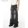 Pantaloni di denim maschile jeans da uomo 2024 primavera e estate pantaloni di denim larghi larghi pantaloni a gamba dritta strappata S-XL L49