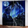 Personnalité 3D Totem Night Animal Hungry Wolf Curtains Salon Home Chadow Curtain Clost Cost Hook décoratif