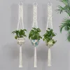 Cotton Rope Woven Hanging Basket 41inch Pendants Cotton Pot Net 3pcs Per Set Indoor Outside Decorative Plant Pots 0412