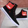 Fitnessskor mäns casual skateboarding hög topp sneakers sport andas hip hop walking street chaussure homme