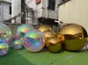Flerfärgad uppblåsbar spegelboll Stor händelsedekoration Ballong PVC Disco Balls Shinny Sphere Gazing Globe Mirror Ball 240403