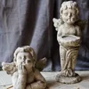 Candle Holders Angel Nordic Holder Kawai Church Rustic Vintage Home Decorations Statue Estetiska Portavelas bordsdekoration föremål