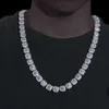 Dropshipping cadena fine bijoux 10 mm 925 sterling vvs sterling diamite diamant glacé collier de chaîne de tennis pour hommes femmes