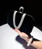 Moda feminina diamante u Bola de forma anel de veludo bolsa de veludo de luxo bolsa de pão de casamento de festas de casamento com cadeia9809861