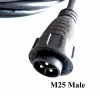 WVC 2M 3M 3Pin M25 Male AC Power Cable with EU Socket Type Fit for WVC Series 600-2800W Micro Grid Tie Inverter