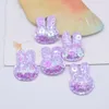 100pcs 20*25 mm Glitter Kaninchen Applikationen gepolsterte Flecken für Kleidung Hut Basteln Nähmittel DIY Kopfbedecke Haarklammern Bogendekoration