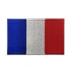 French Flag Stripe Patch Special Forces Badges Ryggsäck Dekorativa klistermärken Militära Tactical Brodery Patches för kläder