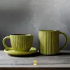 Muggar varumärke handgjorda amerikanska kort stil keramik kaffe mugg med handgrip magasin retro klassiska keramiska mjölk te koppar och