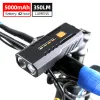 防水IP65自転車ライト2400MAH 5000MAH USBスマートライトセンサーバイクフロントライトヘッドライトMTBロードサイクリング懐中電灯