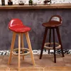 Restaurant Nordic Bar Chairs Luxury Ergonomic Designer Bar Chairs Wooden Manicure Silla Para Barra Kitchen Furniture YY50BC