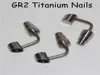 90 hink titanium nagel 10mm 14mm 18mm manlig kvinnlig GR2 titan nagel dabber för olje riggar glas bong rökning vatten rör1846440