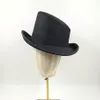 Fedora Hat Slanted Top Mens Gentlemansは帽子を感じました大統領帽の魔法の帽子の合計パフォーマンスコスチューム240401