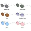 Sunglasses Retro Hexagon Vintage Trendy UV400 Protection Rimless Sun Glasses 2000s Shades Beach/Travel/Streetwear