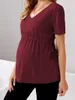 Abbigliamento maternità estivo Tops di maternità t-shirt in gravidanza vestiti in gravidanza per donne in gravidanza grandi dimensioni europee