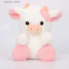 Stuffed Plush Animals Adorable 7.87in Colorful Strawberry Dairy Cow Plush Toy - Perfect Birthday Christmas Gift for Kids Room Decor! L411