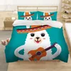 Bedding Sets Custom Print Animal 3pcs Alpaca Duvet Cover Pillowcase Feather Bed Linen Bedclothes Full Size Room Kids