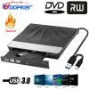 Player Woopker DVDRW Oynatıcı B08 Typec Taşınabilir CD Burner Fiş ve Oynat Hispeed Okuma/ Yaz Kayıt Cihazı Harici DVD Okuyucu