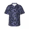 Casual shirts voor heren dity bloemenvakantie Shirt Blue Flowers Hawaiiaanse man Nieuwheid blouses korte mouw y2k straatontwerpkleding