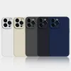 Étui de téléphone en silicone doux en silicone à liquide carré de luxe pour iPhone 14 Pro Max 11 12 13 Plus couverture de protection de la lentille de haute qualité