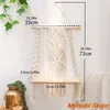 Tapisserier diy macrame vägg hängande hylla boho handgjorda tassel bomull rep vävt växthängare träg flytande heminredning hyllor