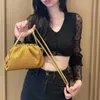 2023 Spring New Cloud Bag Korean Fold Clip Bag Handheld Bag Single Shoulder Crossbody Bag Female 240411