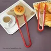 3st Plastic Food Tong Kitchen Tongs Non-Slip Cooking Clamp Clamp BBQ Salad Tools Grill Kök Tillbehör Kakor Brödklämmor