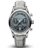 Bucherer Marley Dragon Flayback Chronograph Grey Blue Dial Top Top Ceather Strap Quartz Watch Men039s Gift1583190