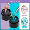 2PCS Dried Flower Gel Nail Polish Natural Flower Fairy Series Soak Off UV Nail Gel DIY Painting Nail Art Varnishes For Manicure