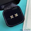 Earring di design del marchio Tifancy di lusso di alto livello S925 Orecchini trasversali split in argento sterling piccoli e versatili designer di alta qualità alla moda di alta qualità